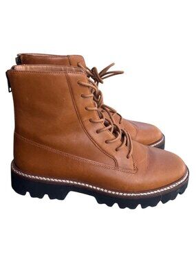 Madewell Women's Lace-Up Boots by The Citywalk Lug Sole Size 7